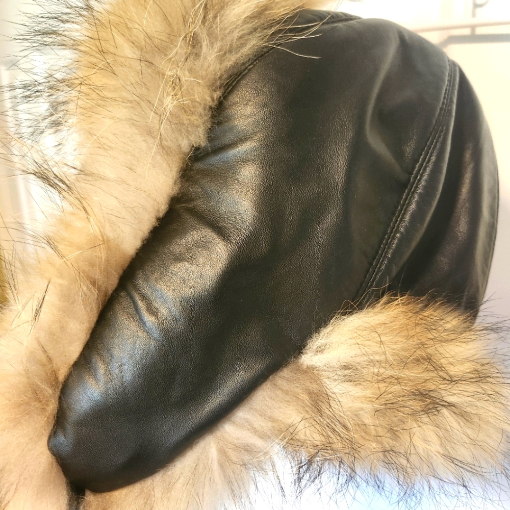 🌺3/$50 Leather & Fur Winter Hat
